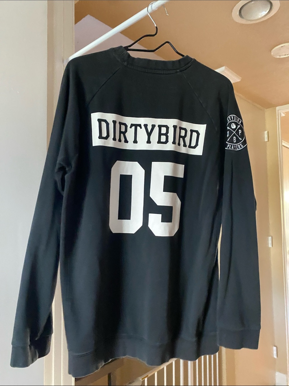 Black Graphic Pullover Sweater - '05'
